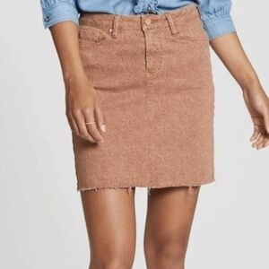 Dear John Tan Animal Print Mini Skirt